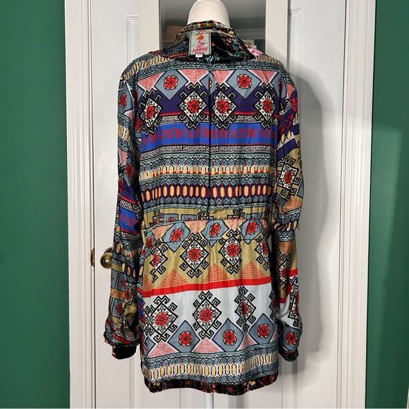 Johnny Was Black Velvet Floral Anorak Jacket Small - Picture 12 of 16